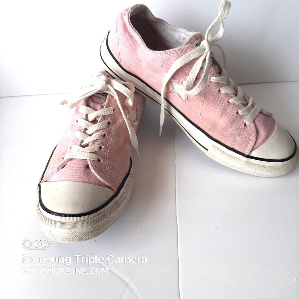 Converse Chuck Taylor All Star Low Pink Canvas Sneakers Shoes Men 8 Women 10